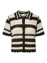 Lade das Bild in den Galerie-Viewer, YAS YASCecilia Knit Cardigan - Birch Black Stripes