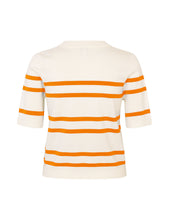 Lade das Bild in den Galerie-Viewer, MBYM Carla-M Strickshirt Sugar Orange Peel Stripe