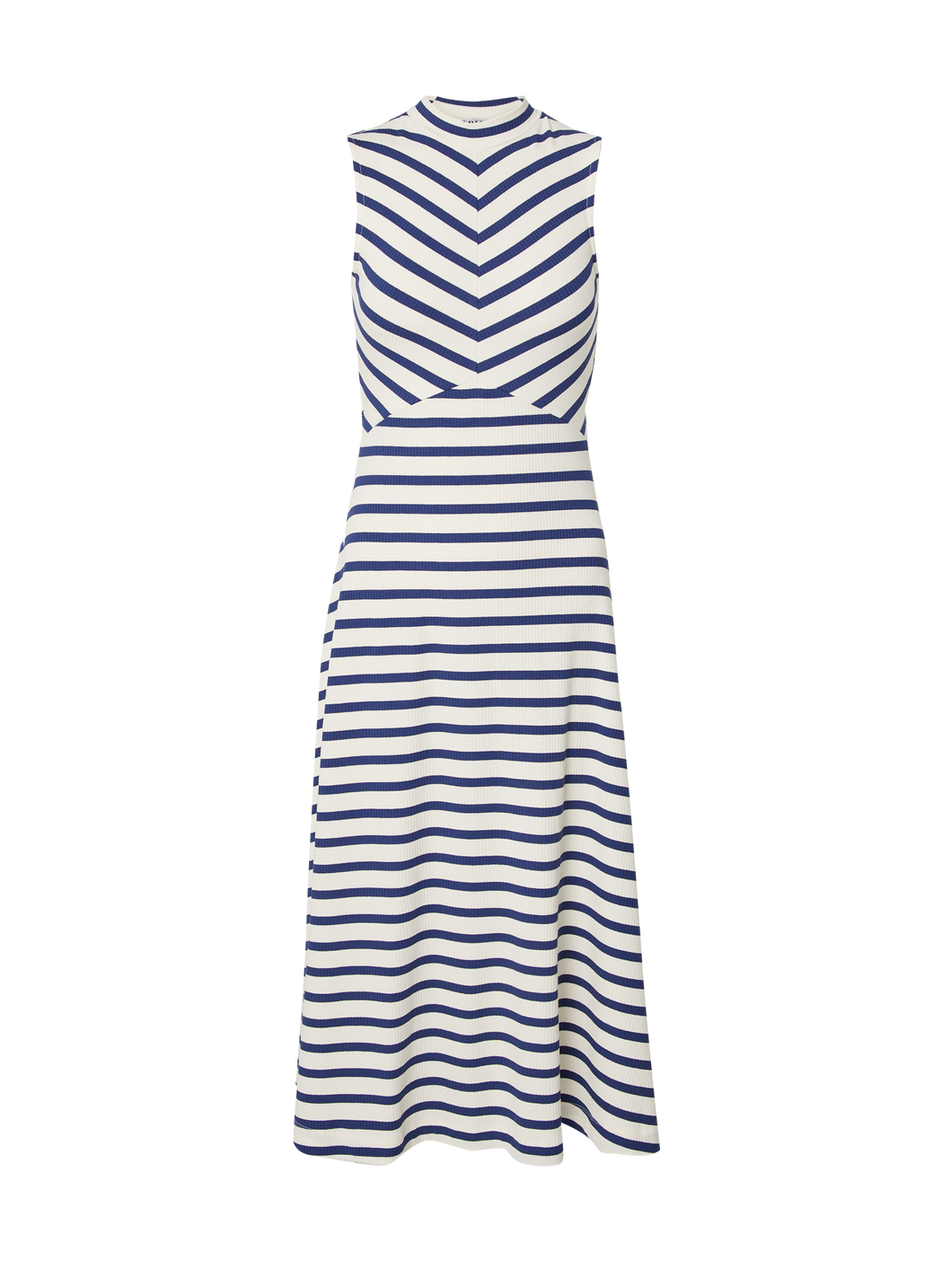 EDITED Talia Dress Stripes Twilight Blue & Gardenia