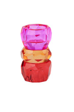 Lade das Bild in den Galerie-Viewer, GIFTCOMPANY Palisades Kristallglas Kerzen-/Teelichthalter rot
