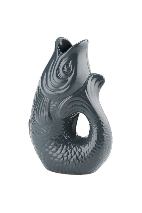 GIFTCOMPANY Monsieur Carafon, Fish Vase, grau, 1,2 L