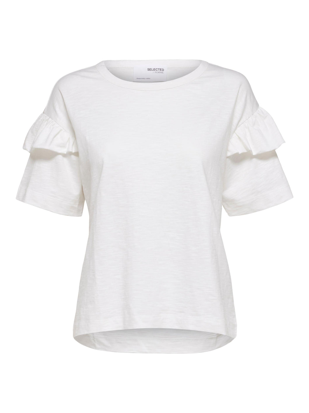 SELECTED SLFRylie Florence Tee Snow White