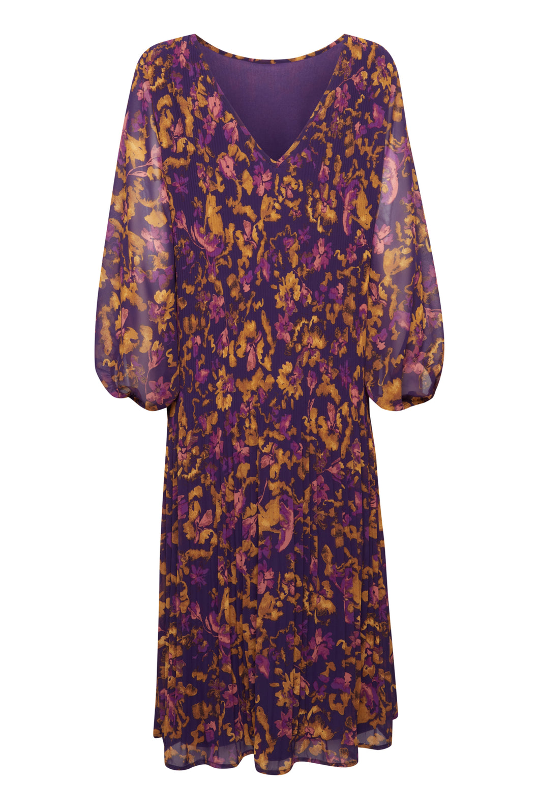 ICHI IHIIlly Dress Purple Multi Flower