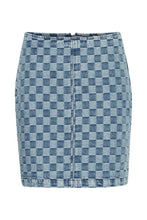 Lade das Bild in den Galerie-Viewer, ICHI IHChekie Skirt Washed Blue Denim
