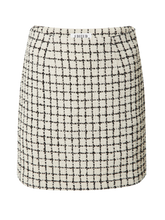 Lade das Bild in den Galerie-Viewer, EDITED Josie Skirt (Tweed) Black And White Check Tweed
