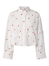 Lade das Bild in den Galerie-Viewer, Yaslee Bluse - Star White Jester Red Hearts
