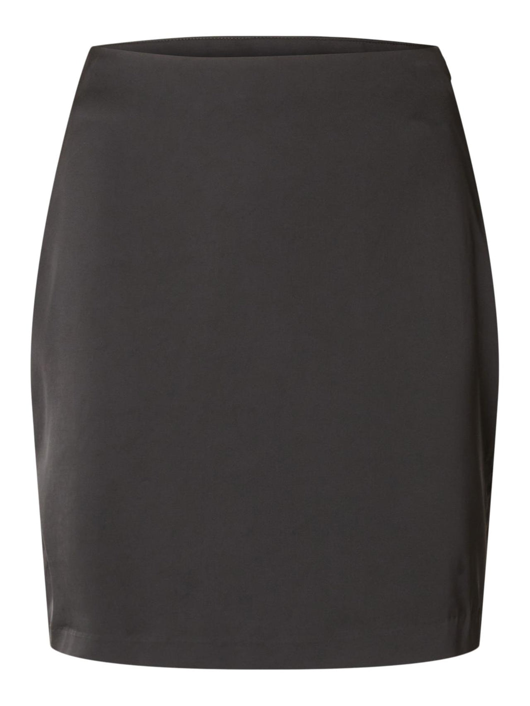 SELECTED SLFRenata Short Satin Skirt Black