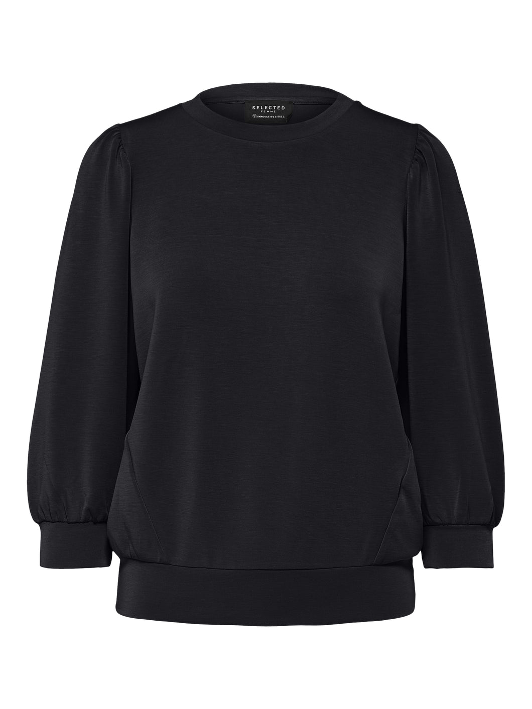 SELECTED SLFTenny 3/4 Sweat Top Black