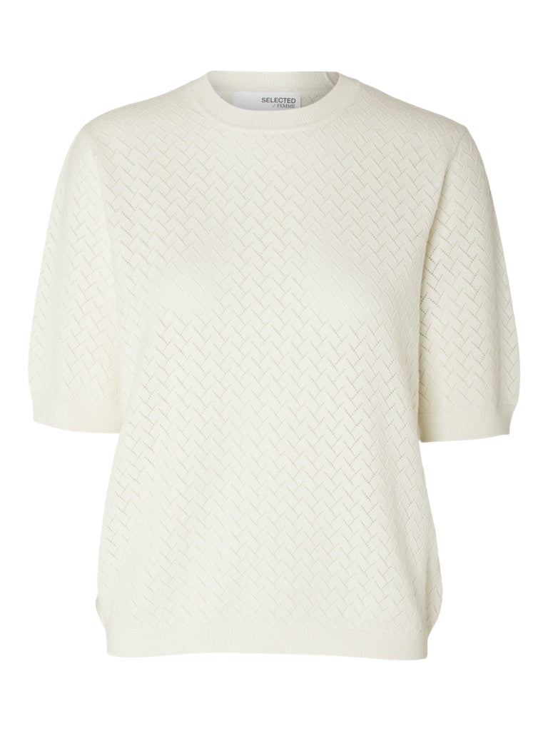 SELECTED SLFHelen 2/4 Knit O-Neck Birch