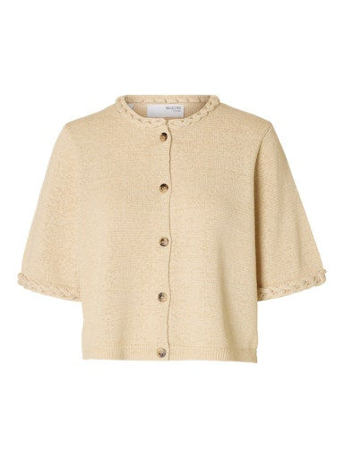 SELECTED SLFAlma 2/4 Knit Cardigan Birch