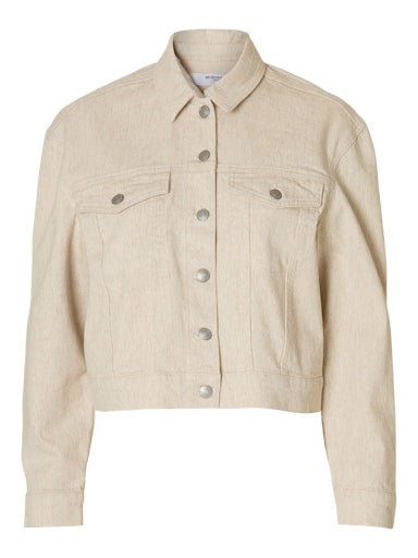SELECTED SLFUna Denim Jacket Egret