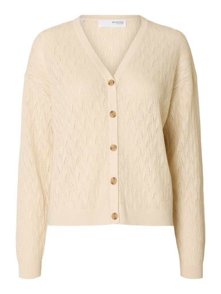 SELECTED SLFAgny Knit Structure Cardigan Birch