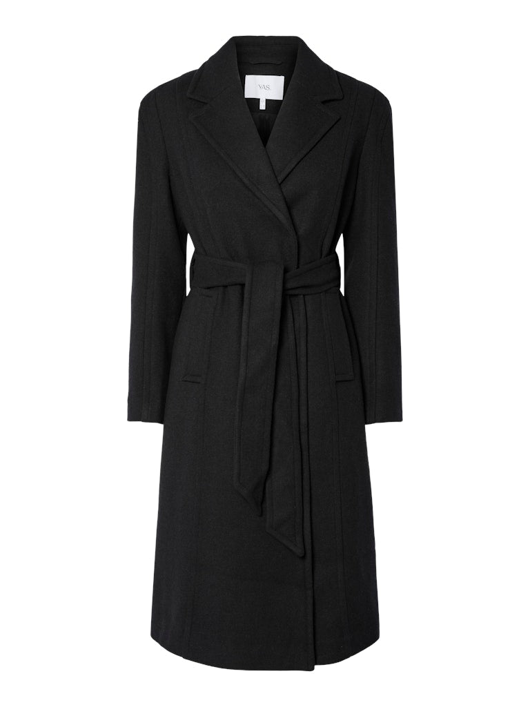 YAS YASKali Wool Blend Coat - Black