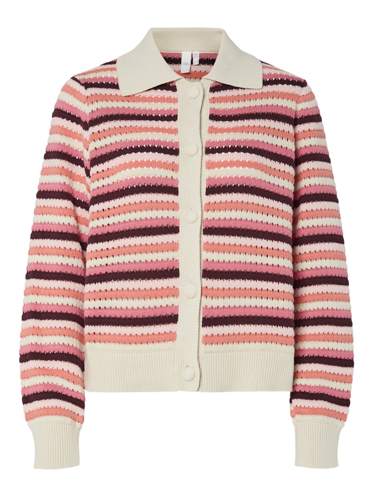YAS YASTrimi Knit Cardigan - Bubblegum