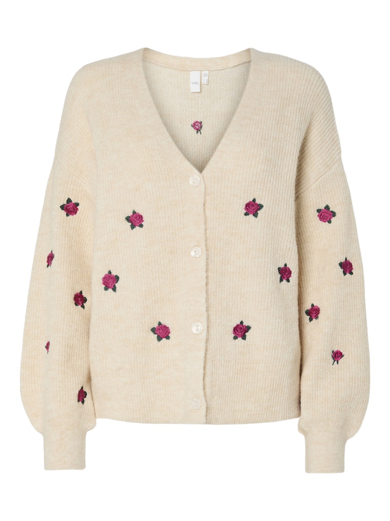 YAS YASFleur Knit Cardigan Noos - Birch Bouquet Flower