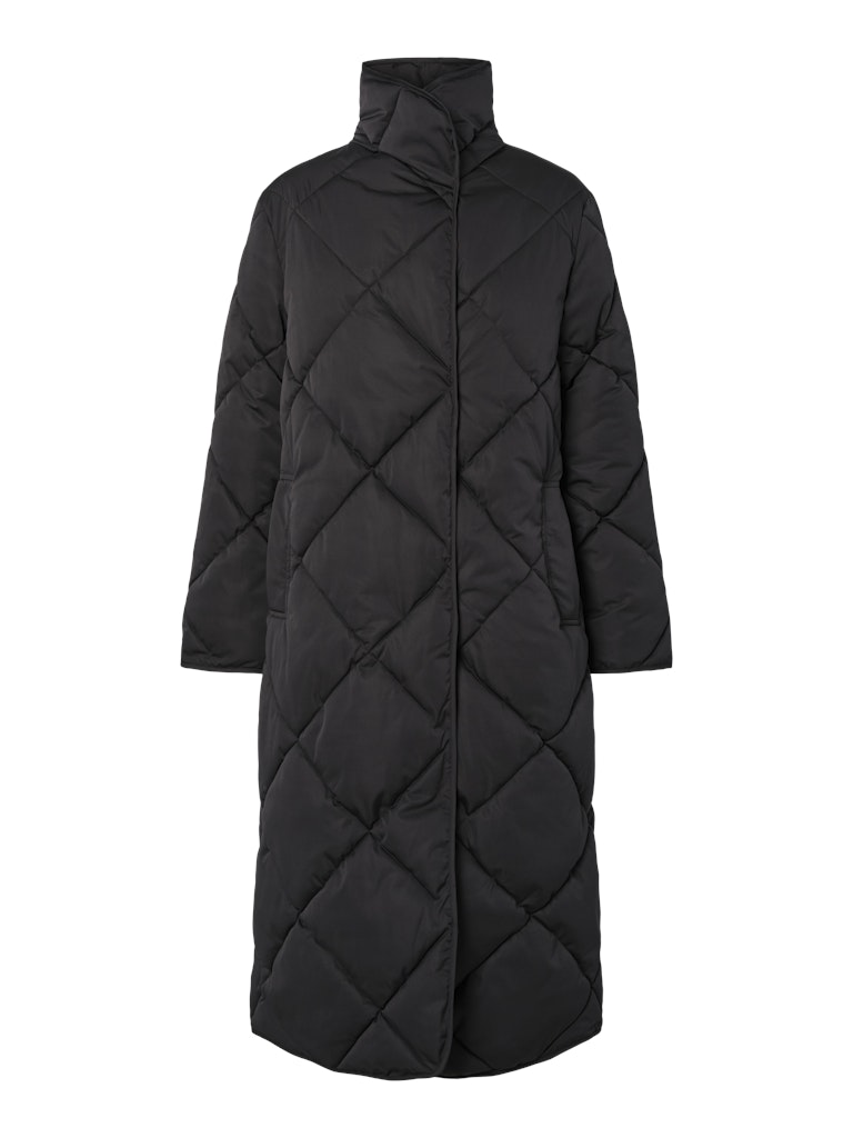 YAS YASSelura Long Padded Coat Noos - Black