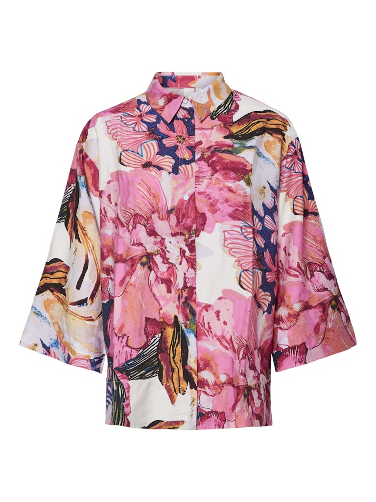 YAS YASDelphi 3/4 Shirt Sachet Pink Delphi Print