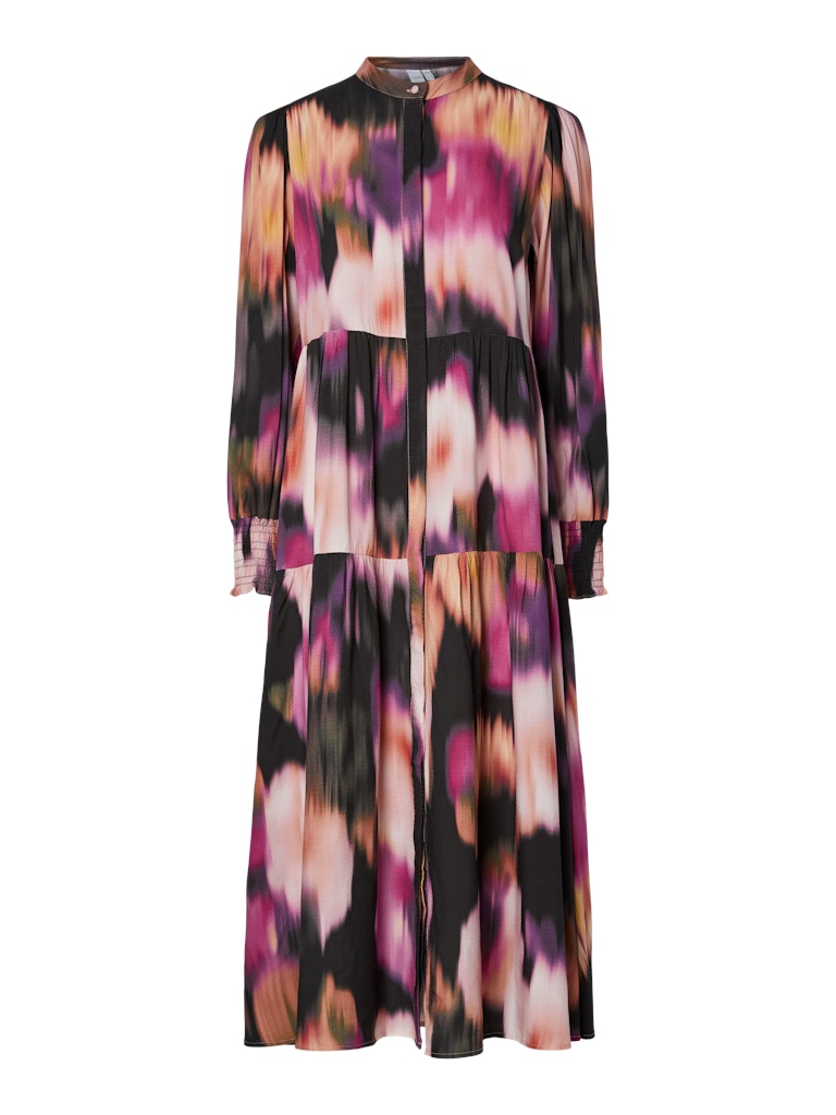 YAS YASAsina Long Shirt Dress Noos - Black Mindy