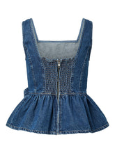 Lade das Bild in den Galerie-Viewer, Yaselsie Top - Medium Blue Denim
