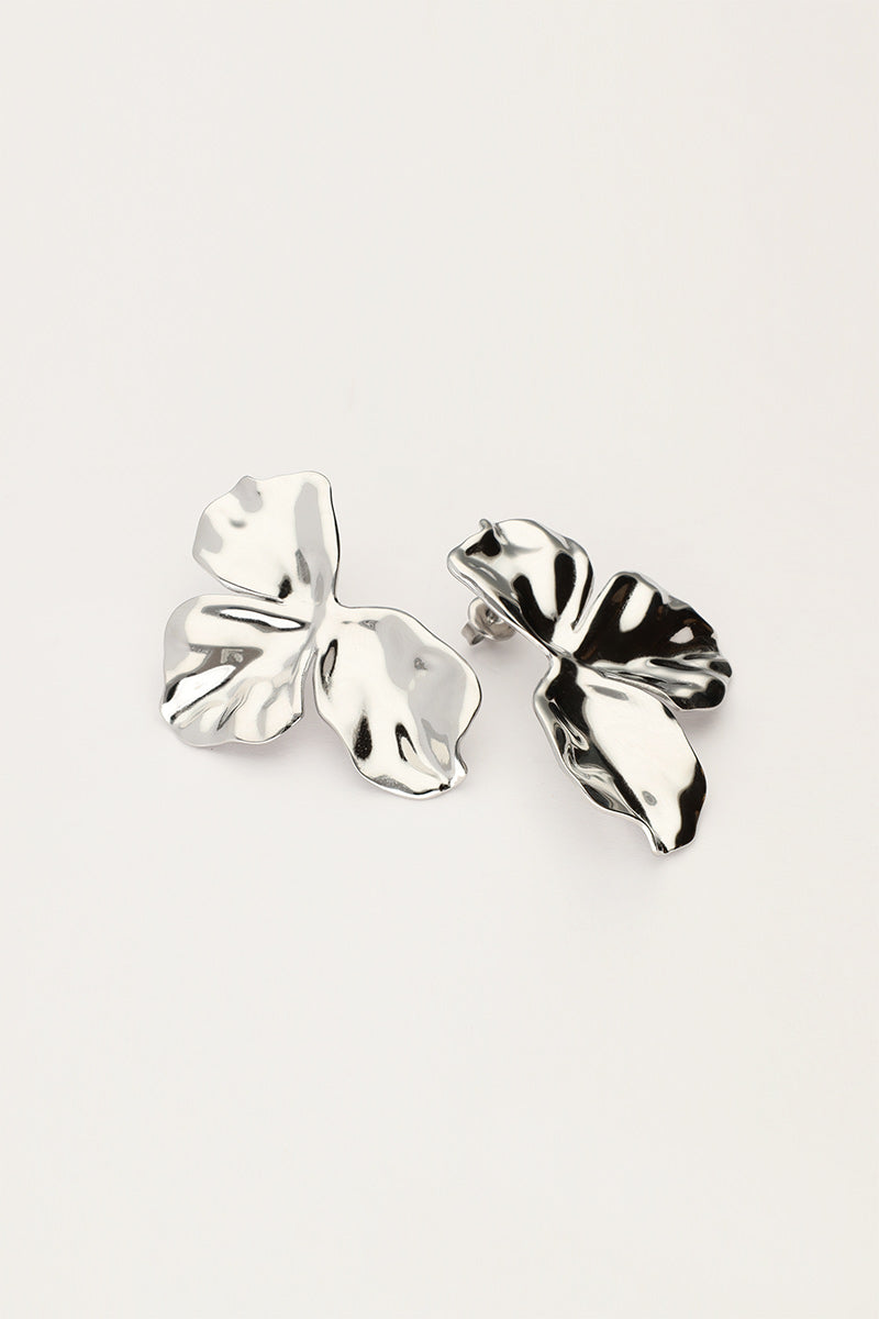 MY JEWELLERY Iconic Ohrringe halbe Blüte silber