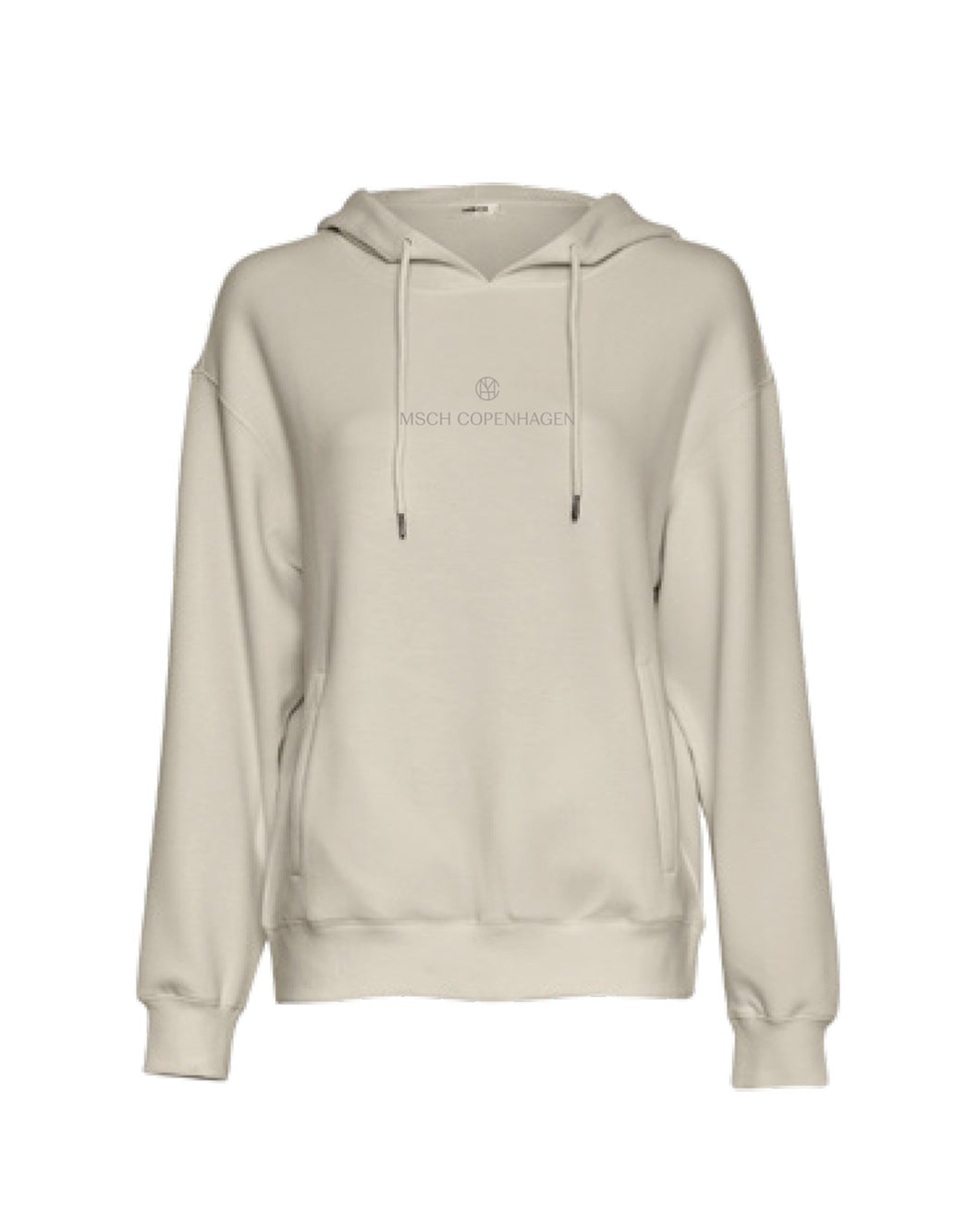 MOSS COPENHAGEN MSCHIma Q Icon Logo Hood Sweatshirt - Fog