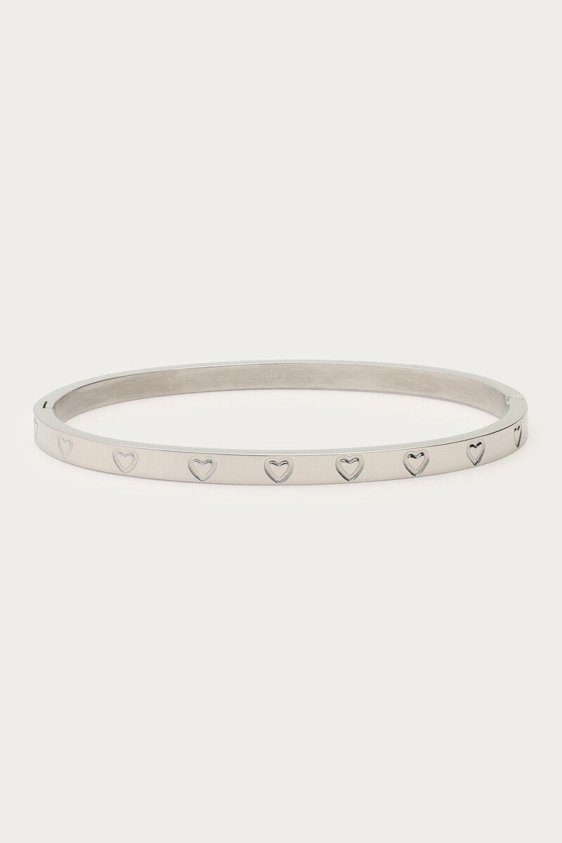 MY JEWELLERY Armreif mit Herzgravur silber