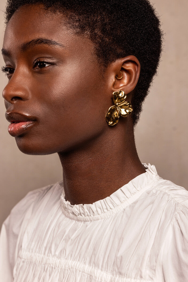 MY JEWELLERY Iconic Ohrringe halbe Blüte gold