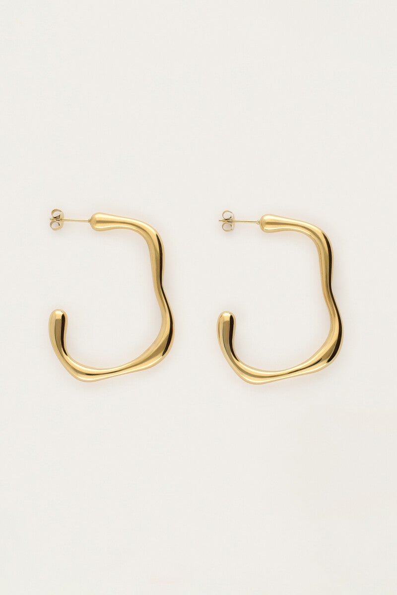 MY JEWELLERY Bold dünne, organische Statement-Ohrringe