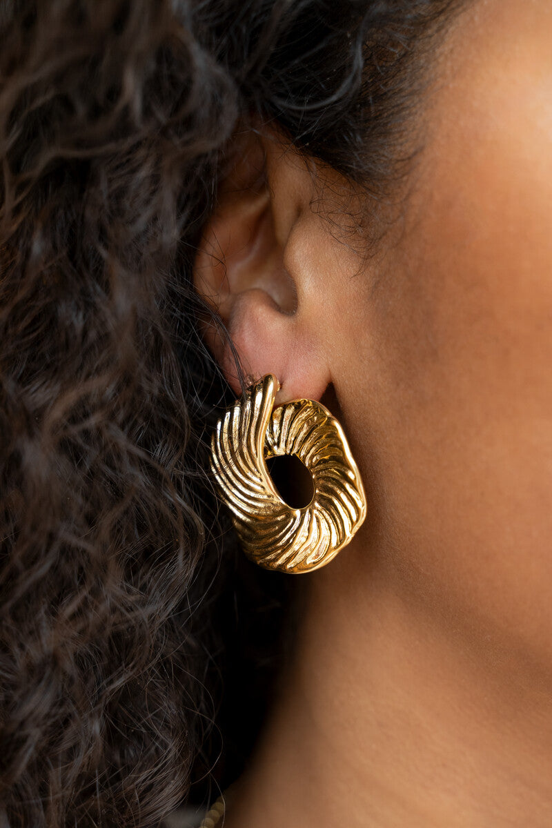 MY JEWELLERY Statement-Ohrringe gestreifter Wirbel