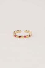 Lade das Bild in den Galerie-Viewer, MY JEWELLERY Vintage Ring mit rosa und roten Herzen
