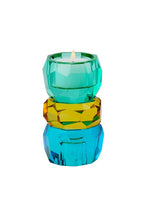 Lade das Bild in den Galerie-Viewer, GIFTCOMPANY Palisades Kristallglas Kerzen-/Teelichthalter blau
