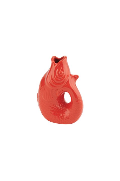 GIFTCOMPANY Monsieur Carafon, Fish Vase, coral red, 0,2 L