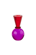 Lade das Bild in den Galerie-Viewer, GIFTCOMPANY Sari Kristallglas Kerzenhalter Kugel/Konus rot/pink
