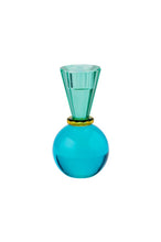 Lade das Bild in den Galerie-Viewer, GIFTCOMPANY Sari Kristallglas Kerzenhalter Kugel/Konus grün/blau
