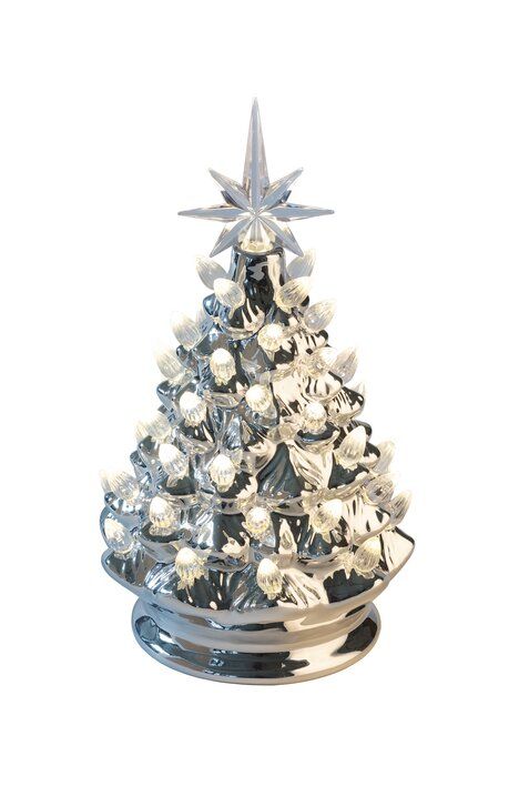 GIFTCOMPANY Luce Weihnachtsbaum mit LED groß, silber