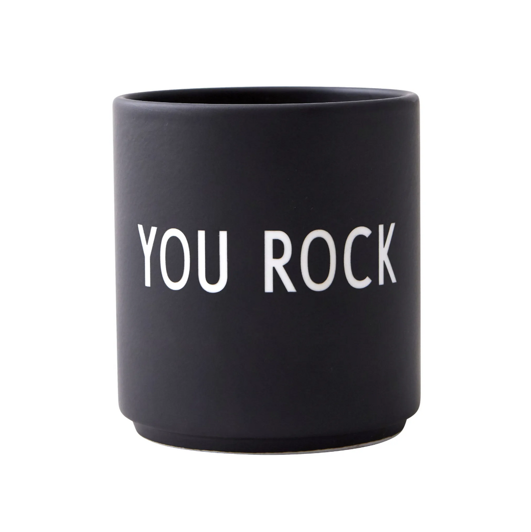 DESIGN LETTERS Favourite Cups - You Rock Black