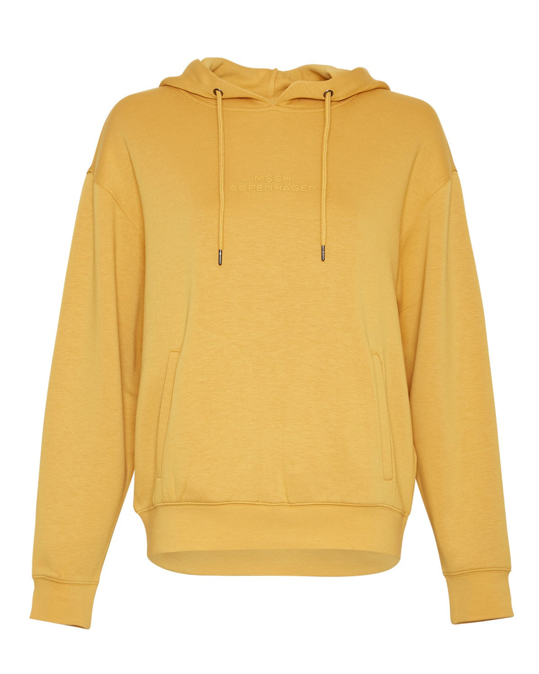 MOSS COPENHAGEN Ima Logo Hood Sweatshirt Jurassic Gold