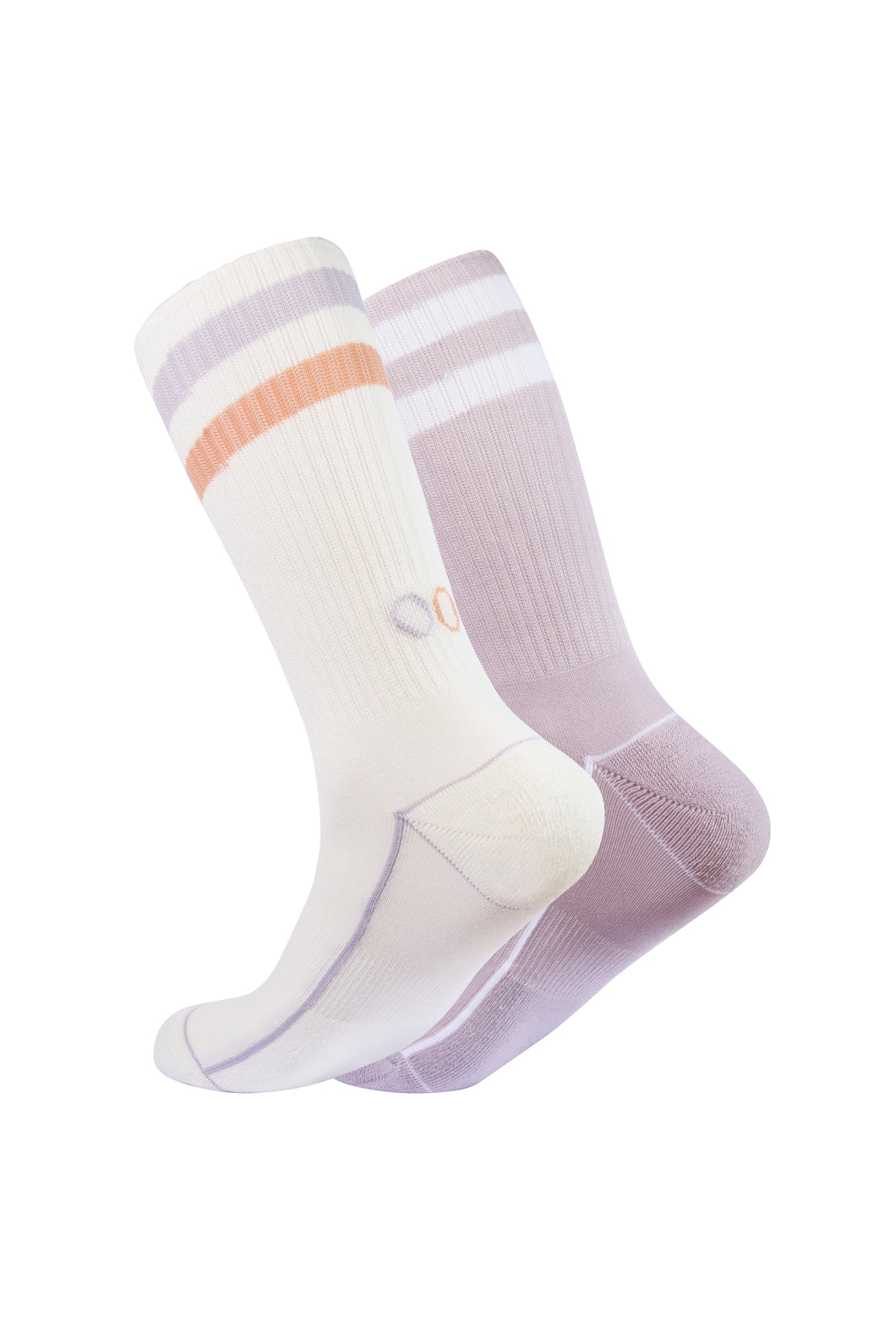 OOLEY Socks Casual 2 Pack Lilac-White