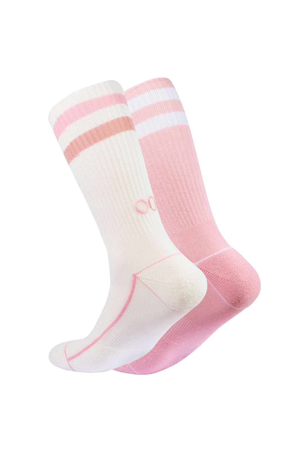 OOLEY Socks Casual 2 Pack Rose-White